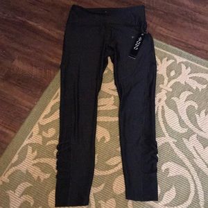 Vogo Mesh and Straps Black Leggings